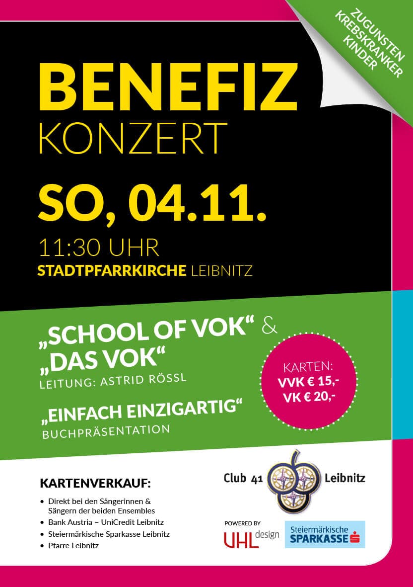 Benefizkonzert zu Gunsten Krebskranker Kinder